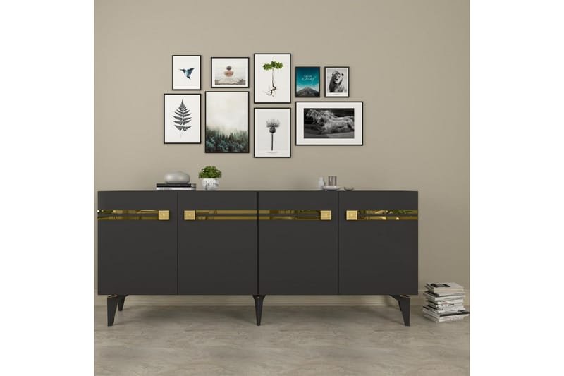 Slobidka Konsolbord 150 cm - Guld/Grafitgrå - Møbler - Borde - Aflastningsbord - Entrébord