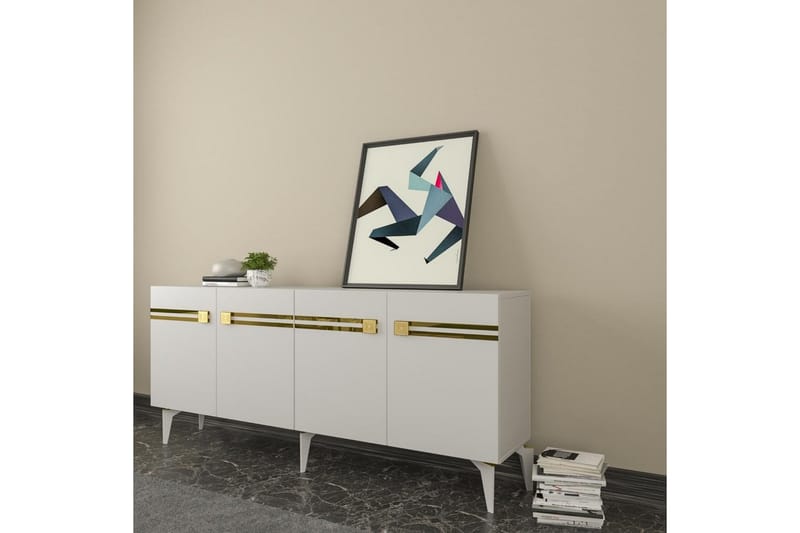 Slobidka Konsolbord 150 cm - Guld/Hvid - Møbler - Borde - Aflastningsbord - Entrébord