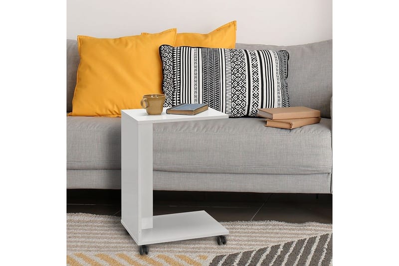 Sofabord Edwars Diamant / Hvid - Hvid - Møbler - Borde - Aflastningsbord - Lampebord