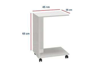 Sofabord Edwars Diamant / Hvid - Hvid - Møbler - Borde - Aflastningsbord - Lampebord