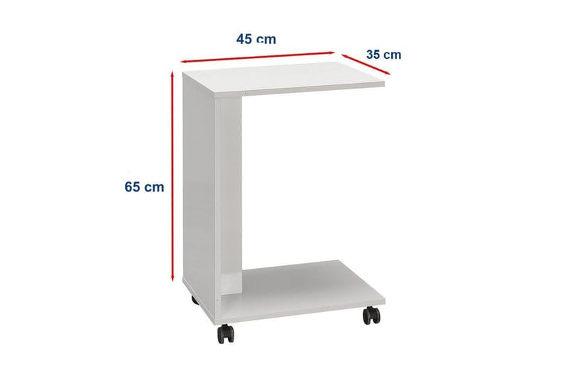 Sofabord Edwars Diamant / Hvid - Hvid - Møbler - Borde - Aflastningsbord - Lampebord