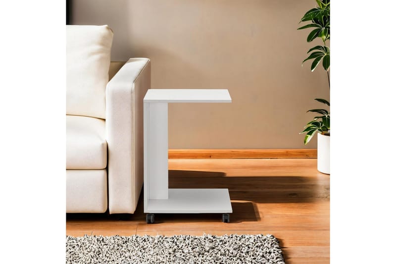 Sofabord Edwars Diamant / Hvid - Hvid - Møbler - Borde - Aflastningsbord - Lampebord
