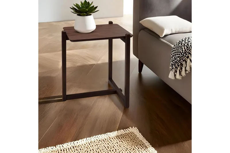 Sofabord Harven Valnød - Mørkebrun - Møbler - Borde - Aflastningsbord - Lampebord