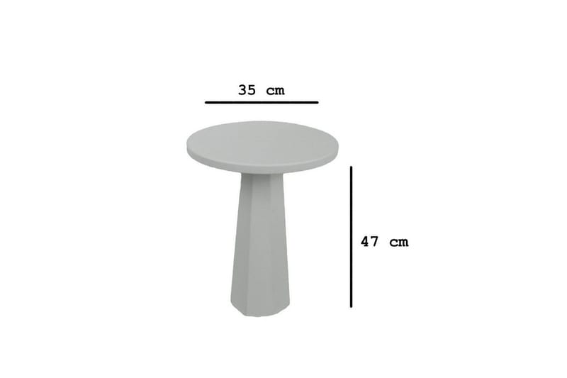 Sofabord Miu Hvid - Hvid - Møbler - Borde - Aflastningsbord - Lampebord