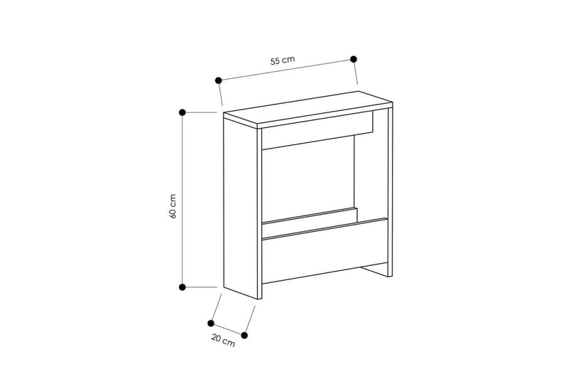 Sofabord Simpi Hvid - Hvid - Møbler - Borde - Aflastningsbord - Lampebord
