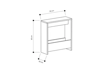 Sofabord Simpi Sort Træ - Sort Træ - Møbler - Borde - Aflastningsbord - Lampebord