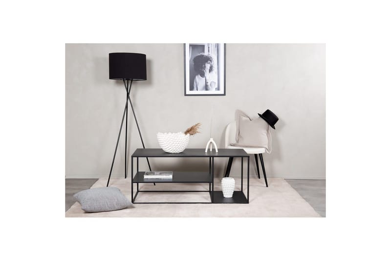 Sofabord Staal - Sort, 120x50x50 - Møbler - Borde - Aflastningsbord - Entrébord