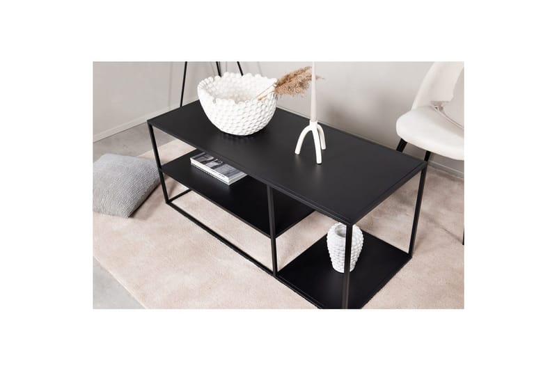 Sofabord Staal - Sort, 120x50x50 - Møbler - Borde - Aflastningsbord - Entrébord