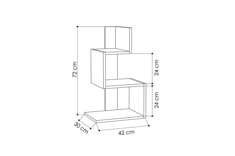 Sofabord Veyaie Hvid / Eg - Hvid - Møbler - Borde - Aflastningsbord - Lampebord