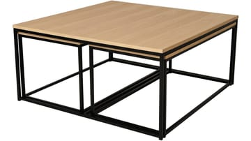 Sofabordsæt Yrland 2+1 - Hvidpigmenteret - Møbler - Borde - Aflastningsbord - Indskudsborde