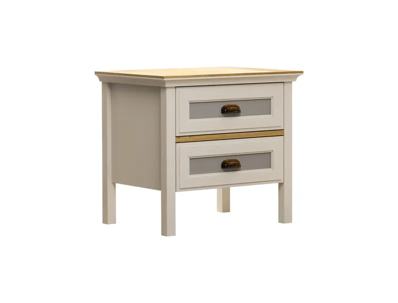 Solena Sengebord 60 cm, Creme, eg, grå