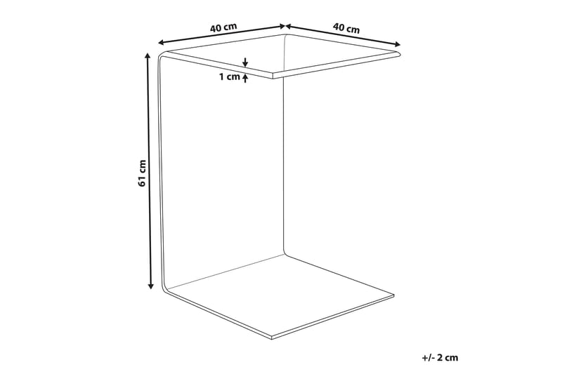 Solney sidebord gennemsigtig - Gennemsigtig - Møbler - Borde - Aflastningsbord - Lampebord