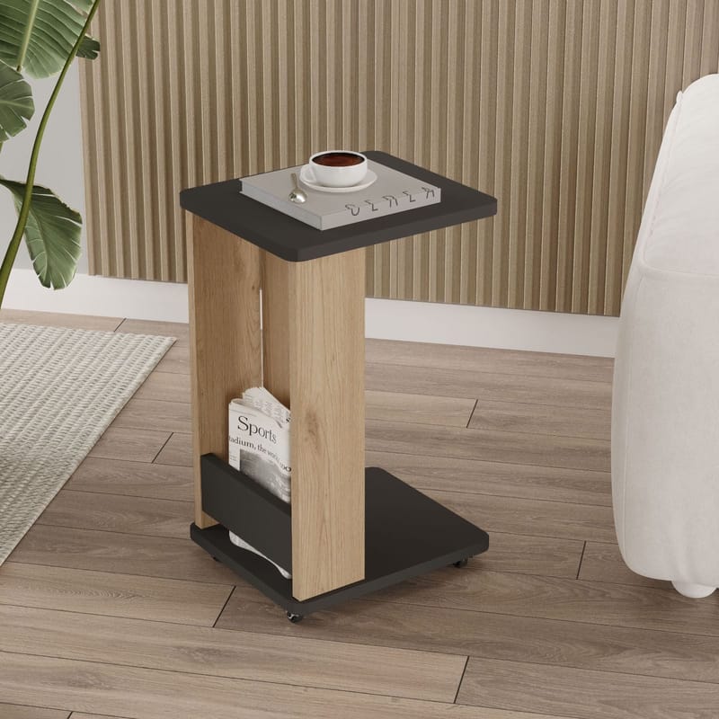 Solven Sidebord 32x42x55 cm - Eg og antracit - Møbler - Borde - Aflastningsbord - Lampebord