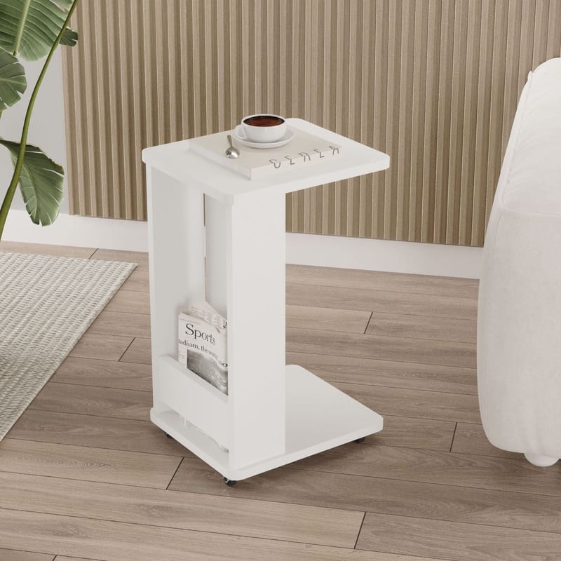 Solven Sidebord 32x42x55 cm - Hvid - Møbler - Borde - Aflastningsbord - Lampebord