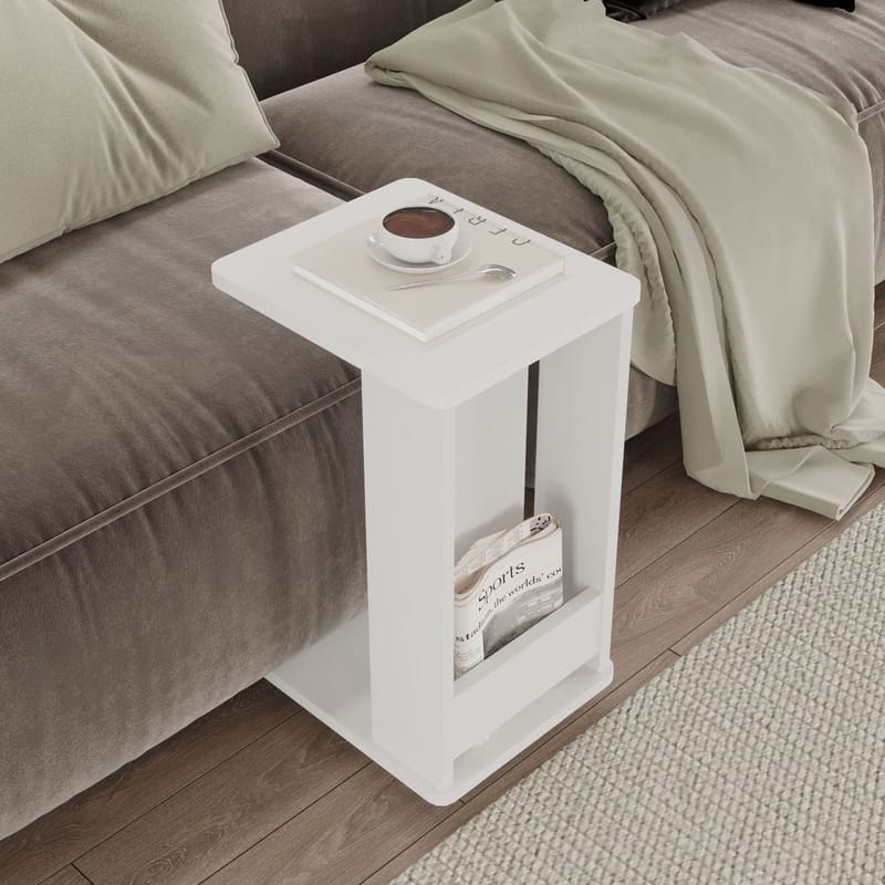 Solven Sidebord 32x42x55 cm - Hvid - Møbler - Borde - Aflastningsbord - Lampebord