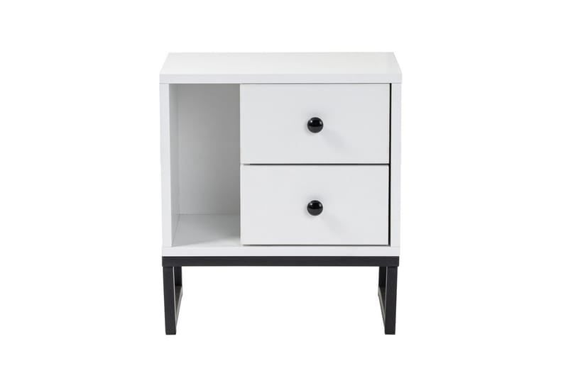Sonali Natbord 45 cm - Hvid/Sort - Møbler - Borde - Aflastningsbord - Sengebord