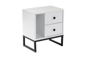 Sonali Natbord 45 cm - Hvid/Sort - Møbler - Borde - Aflastningsbord - Sengebord