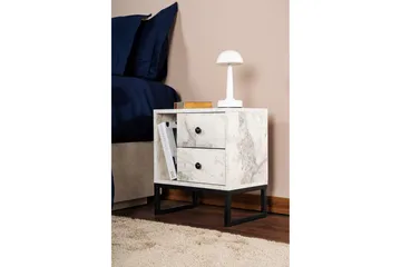 Sonali Natbord 45 cm - Marmor/Sort - Møbler - Borde - Aflastningsbord - Sengebord