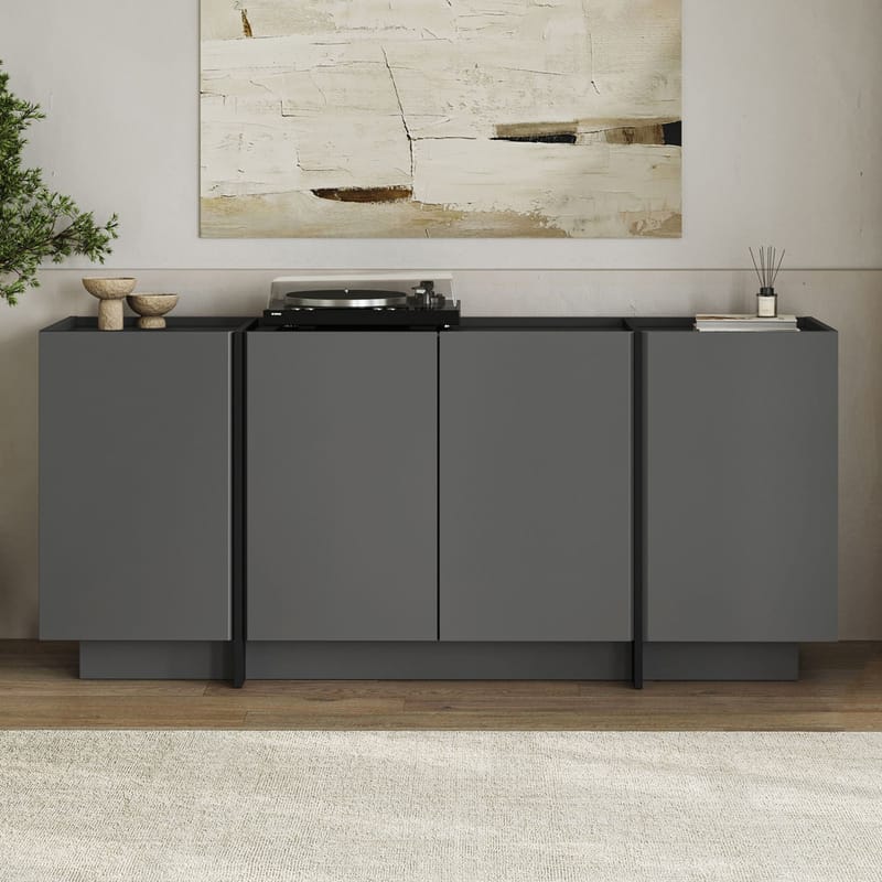 Sorlan Konsolbord 180 cm - Antracit/Sort - Møbler - Borde - Aflastningsbord - Entrébord