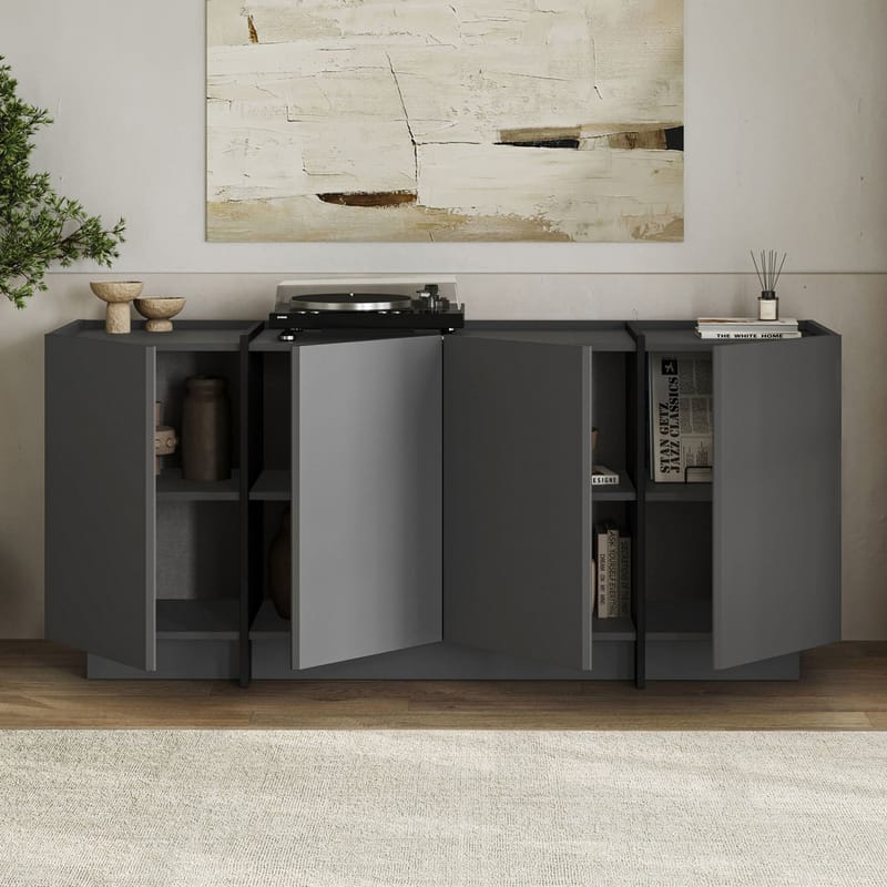 Sorlan Konsolbord 180 cm - Antracit/Sort - Møbler - Borde - Aflastningsbord - Entrébord