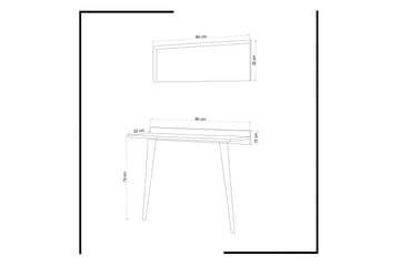 Sqandie skrivebord mod væg - Hvid - Møbler - Borde - Kontorbord - Skrivebord