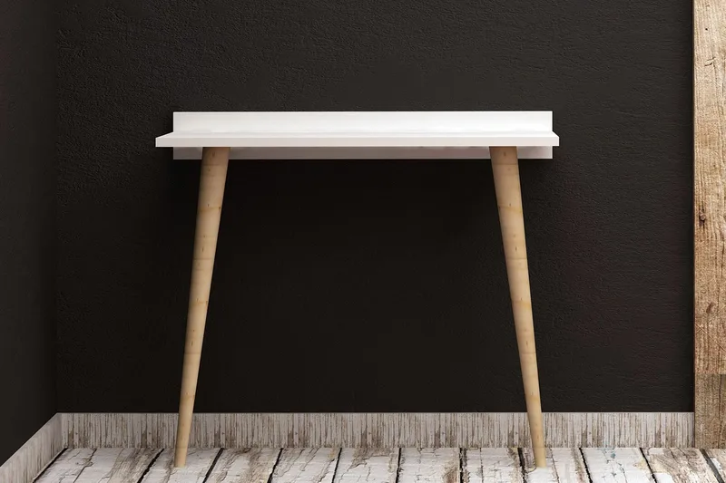 Sqandie skrivebord mod væg, Hvid