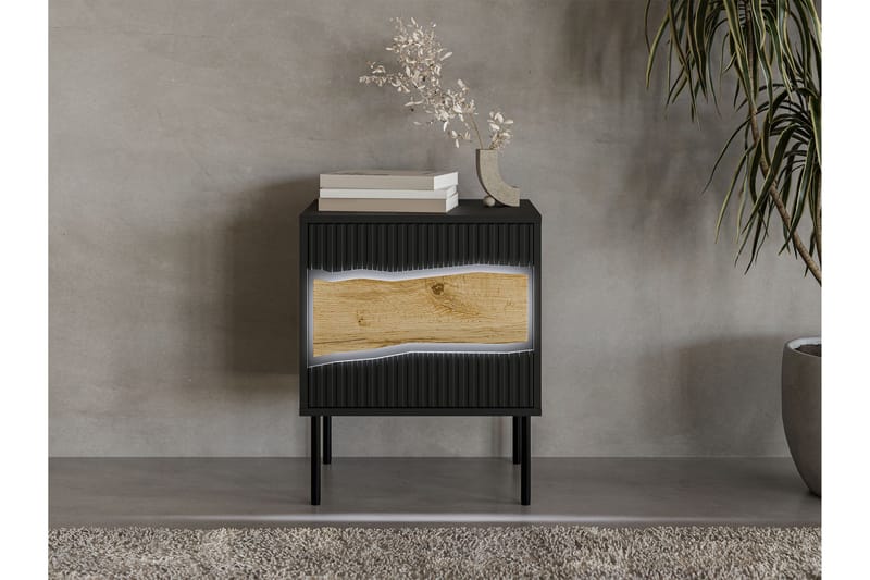 Stintino Sengebord 51 cm - Sort/Brun - Møbler - Borde - Aflastningsbord - Sengebord