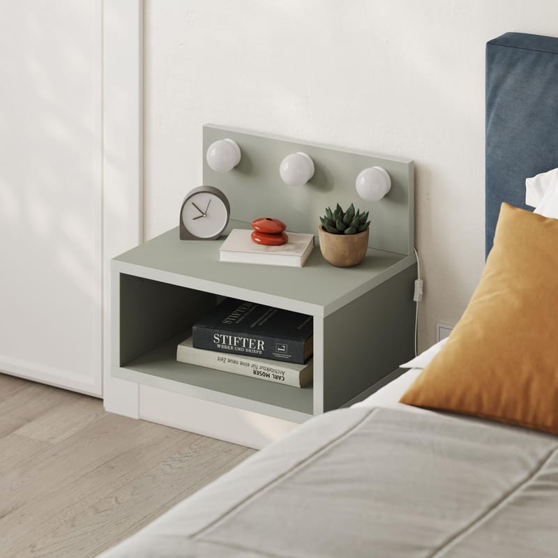 Sumira Sengebord 40 cm - Ash Green - Møbler - Borde - Aflastningsbord - Sengebord