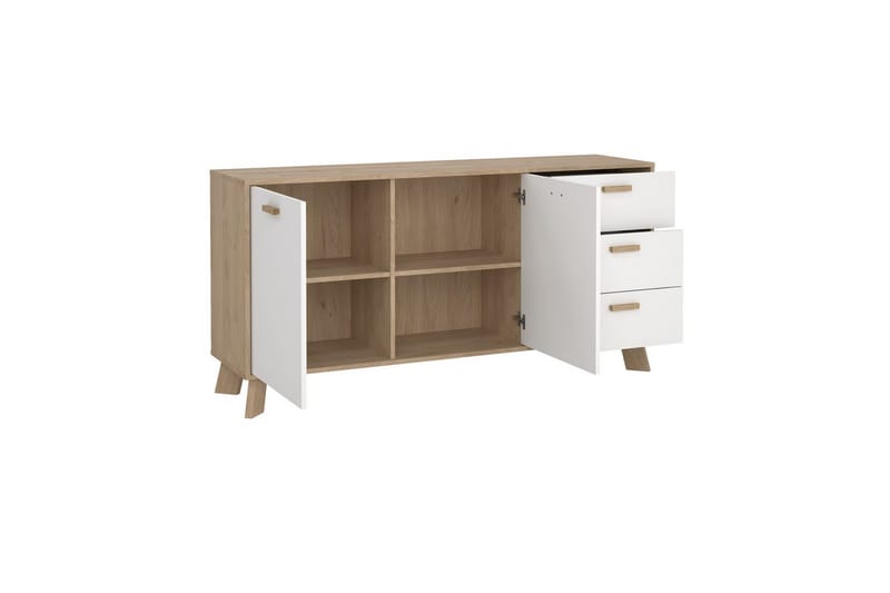 Sumita Konsolbord 147 cm - Hvid/Natur - Møbler - Borde - Aflastningsbord - Entrébord