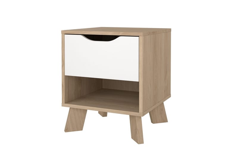 Sumita Natbord 40 cm - Brun/Hvid - Møbler - Borde - Aflastningsbord - Sengebord