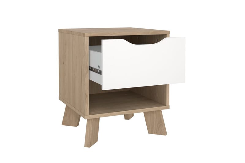 Sumita Natbord 40 cm - Brun/Hvid - Møbler - Borde - Aflastningsbord - Sengebord