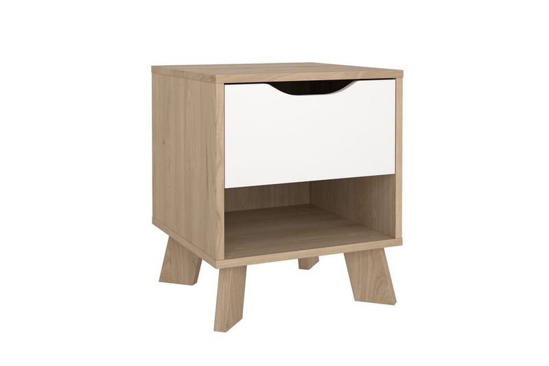 Sumita Natbord 40 cm - Brun/Hvid - Møbler - Borde - Aflastningsbord - Sengebord