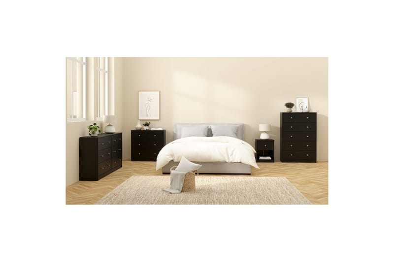 Sundra Natbord 38 cm - Sort - Møbler - Borde - Aflastningsbord - Sengebord