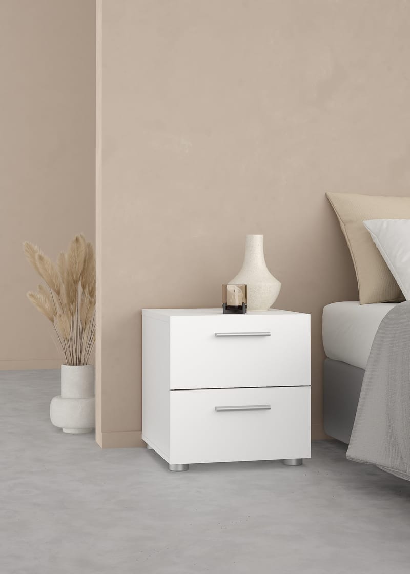 Suntia Natbord med 2 skuffer 40x40x42 cm - Møbler - Borde - Aflastningsbord - Sengebord