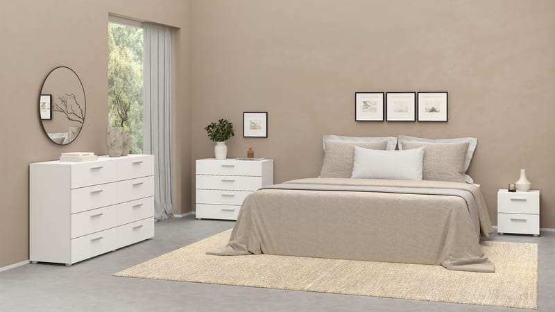 Suntia Natbord med 2 skuffer 40x40x42 cm - Møbler - Borde - Aflastningsbord - Sengebord