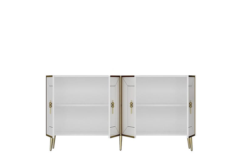 Swirl Konsolbord 150 cm - Guld/Hvid - Møbler - Borde - Aflastningsbord - Entrébord