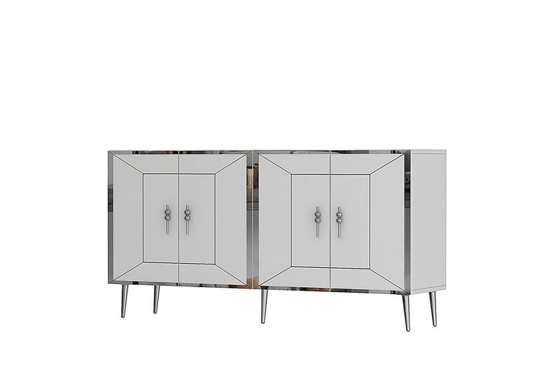 Swirl Konsolbord 150 cm - Hvid/Sølv - Møbler - Borde - Aflastningsbord - Entrébord