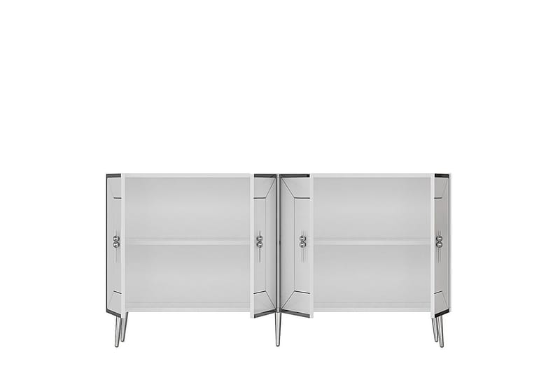Swirl Konsolbord 150 cm - Hvid/Sølv - Møbler - Borde - Aflastningsbord - Entrébord