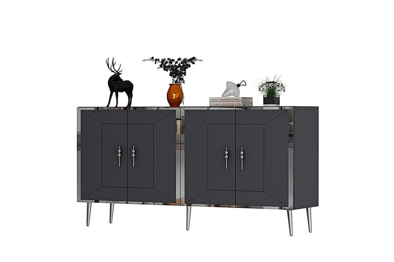 Swirl Konsolbord 150 cm - Sølv/Antracit - Møbler - Borde - Aflastningsbord - Entrébord