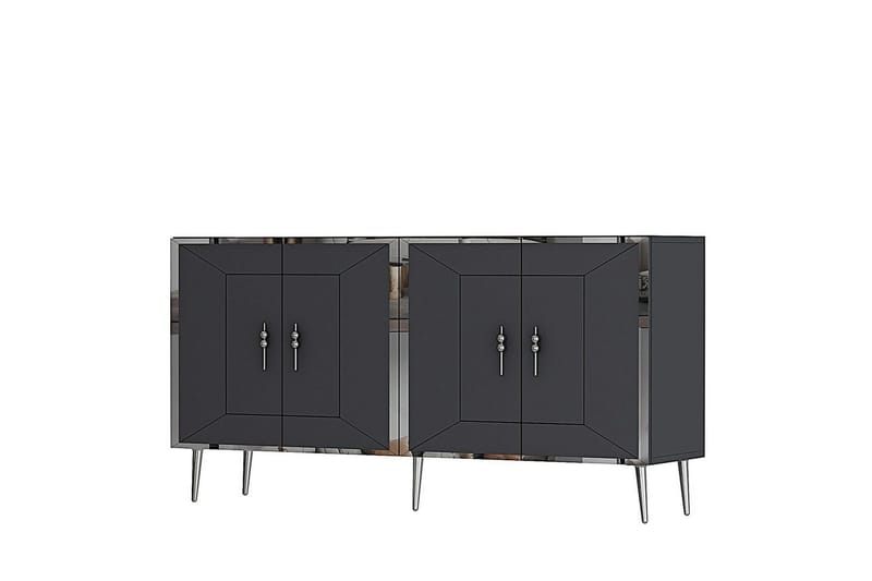 Swirl Konsolbord 150 cm - Sølv/Antracit - Møbler - Borde - Aflastningsbord - Entrébord