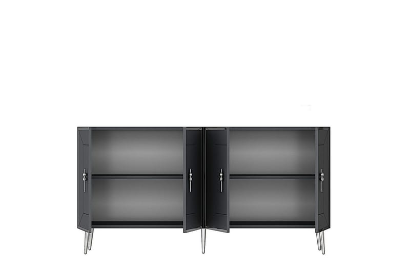 Swirl Konsolbord 150 cm - Sølv/Antracit - Møbler - Borde - Aflastningsbord - Entrébord