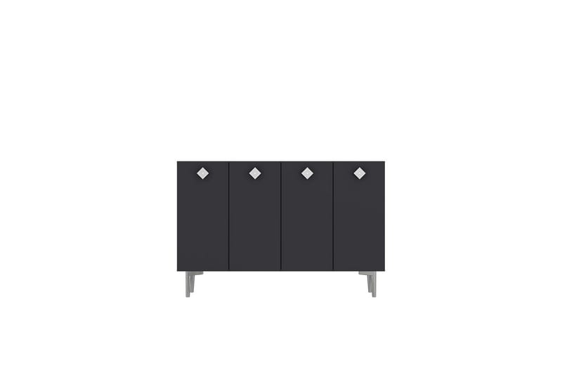 Sylas Konsolbord 120x120 cm, Antracit/Sølv