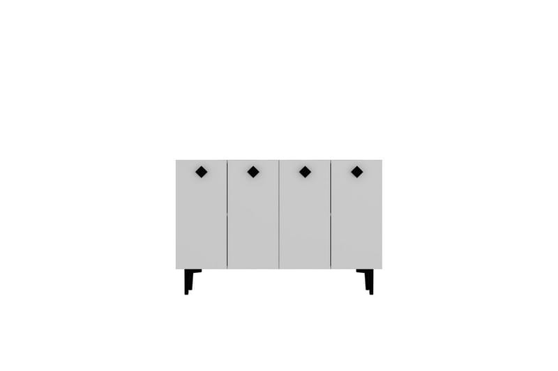 Sylas Konsolbord 120x120 cm - Hvid/Sort - Møbler - Borde - Aflastningsbord - Entrébord