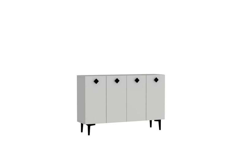 Sylas Konsolbord 120x120 cm - Hvid/Sort - Møbler - Borde - Aflastningsbord - Entrébord