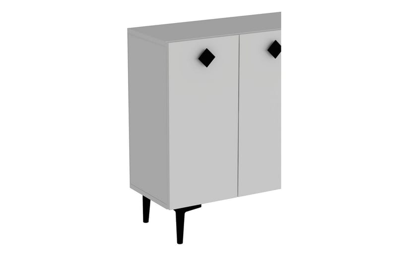 Sylas Konsolbord 120x120 cm - Hvid/Sort - Møbler - Borde - Aflastningsbord - Entrébord