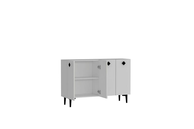 Sylas Konsolbord 120x120 cm - Hvid/Sort - Møbler - Borde - Aflastningsbord - Entrébord