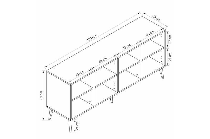 Syrri Konsolbord 180 cm - Sand - Møbler - Borde - Aflastningsbord - Entrébord