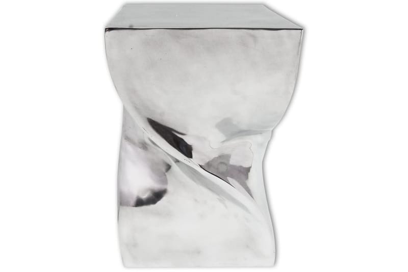 Taburet/Sidebord Snoet Form Aluminium Sølvfarvet - Sølv - Lampebord - Bakkebord & små borde