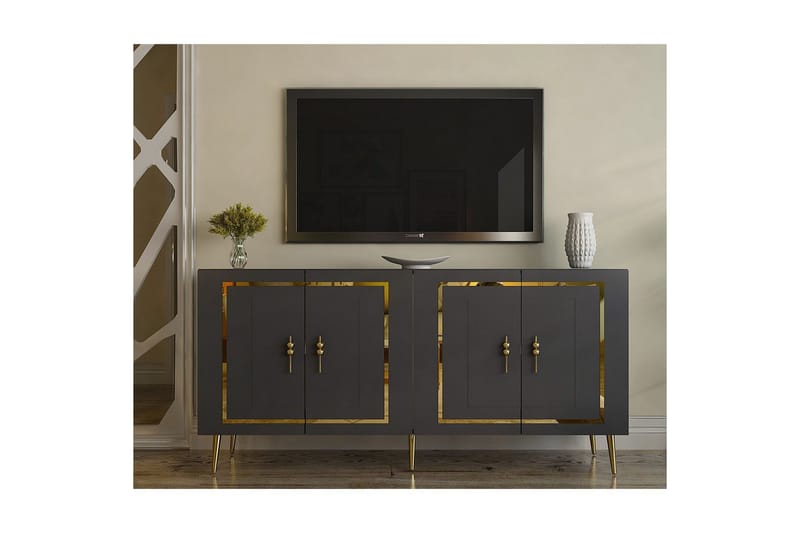 Talon Konsolbord 150 cm - Antracit/Guld - Møbler - Borde - Aflastningsbord - Entrébord