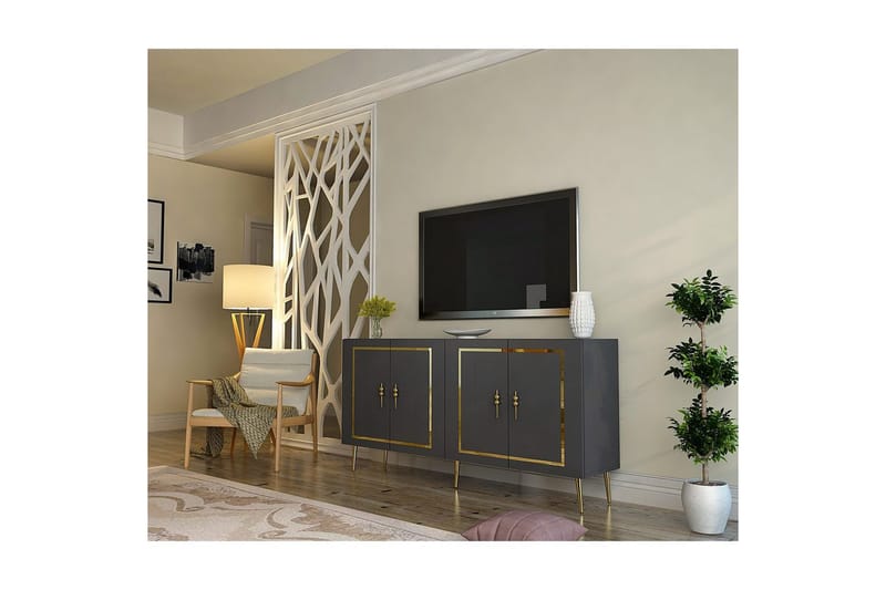 Talon Konsolbord 150 cm - Antracit/Guld - Møbler - Borde - Aflastningsbord - Entrébord